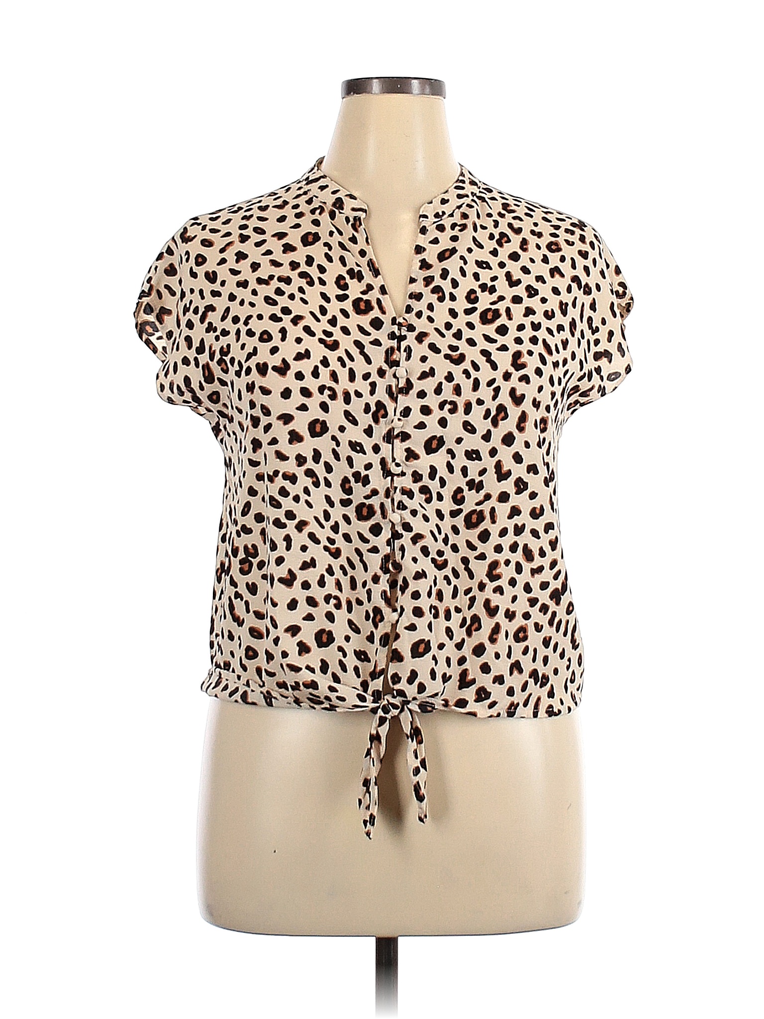 Chemisier Sans Manches (Blouse) MUDD Pour Femme - Taille Small (S) - Couleur Tan/Sable