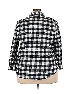 Woman Within Long Sleeve Button-Down Shirt (view 2)