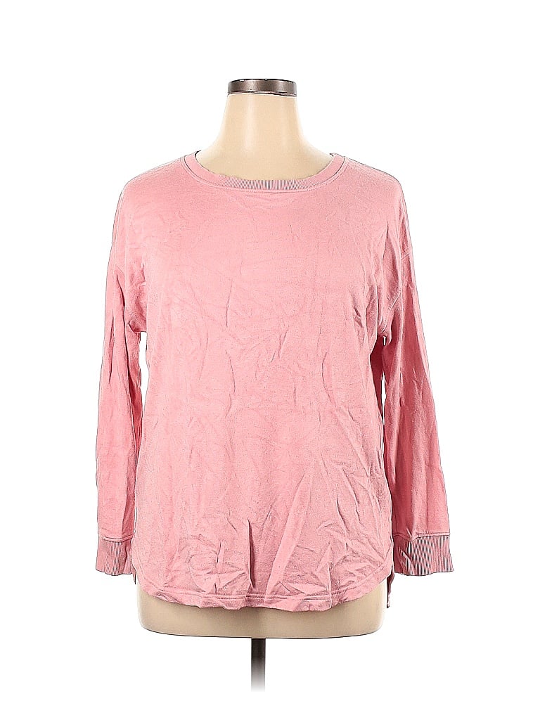 Jane and Delancey Solid Pink Sweatshirt Size XL - 68% off | thredUP
