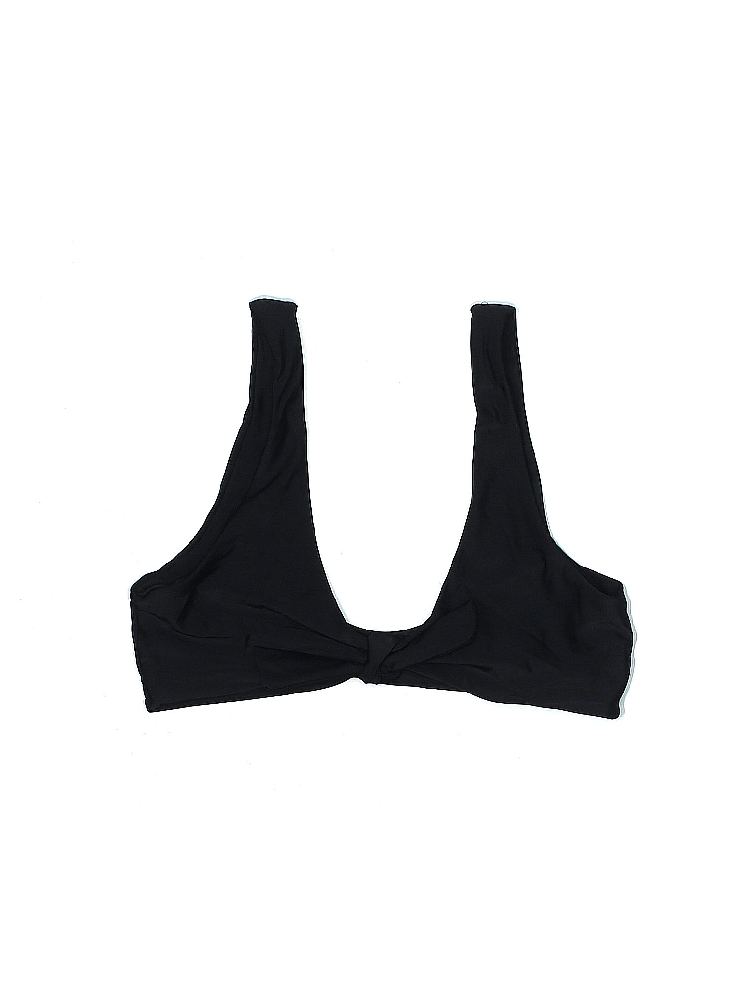 Zaful Solid Black Swimsuit Top Size 4 60 off thredUP
