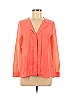 H&M 100% Polyester Orange Long Sleeve Blouse Size 6 - photo 1