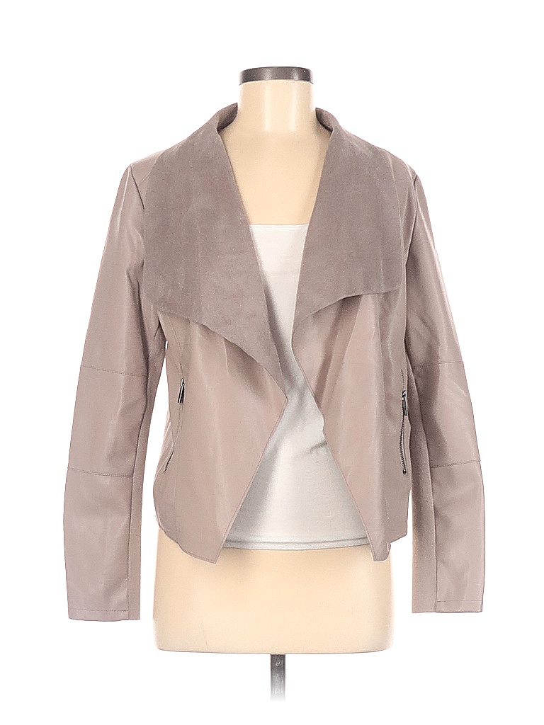 Bagatelle 100% Polyurethane Solid Tan Faux Leather Jacket Size M - 82% ...