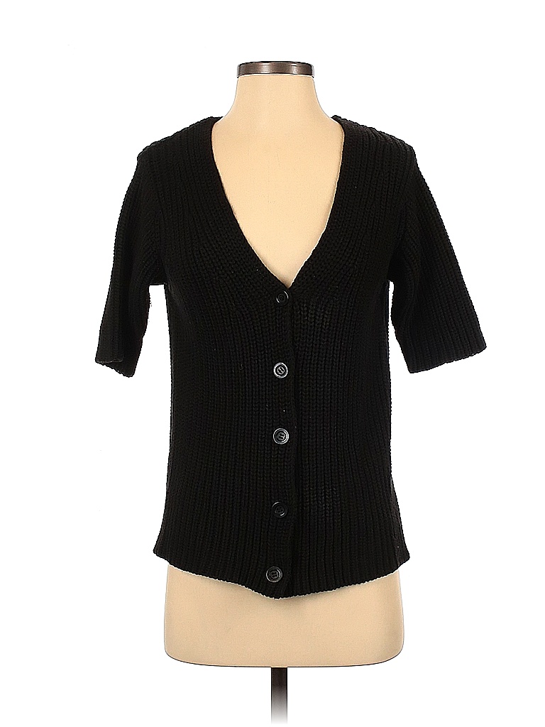 Spiegel 100% Cotton Solid Black Cardigan Size S - 78% off | thredUP