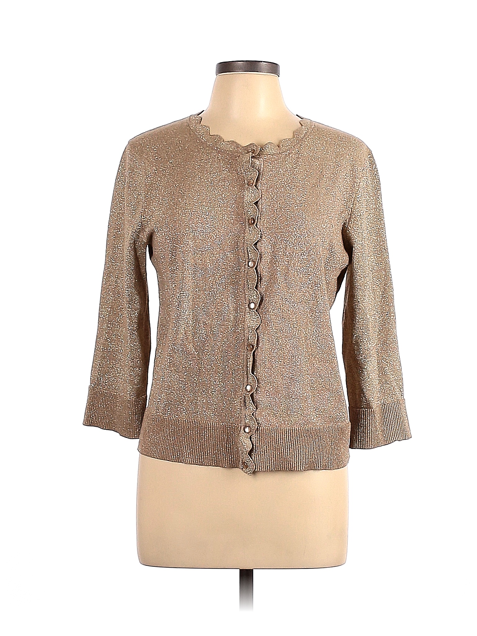 Cable & Gauge Brown Gold Cardigan Size L 66 off thredUP