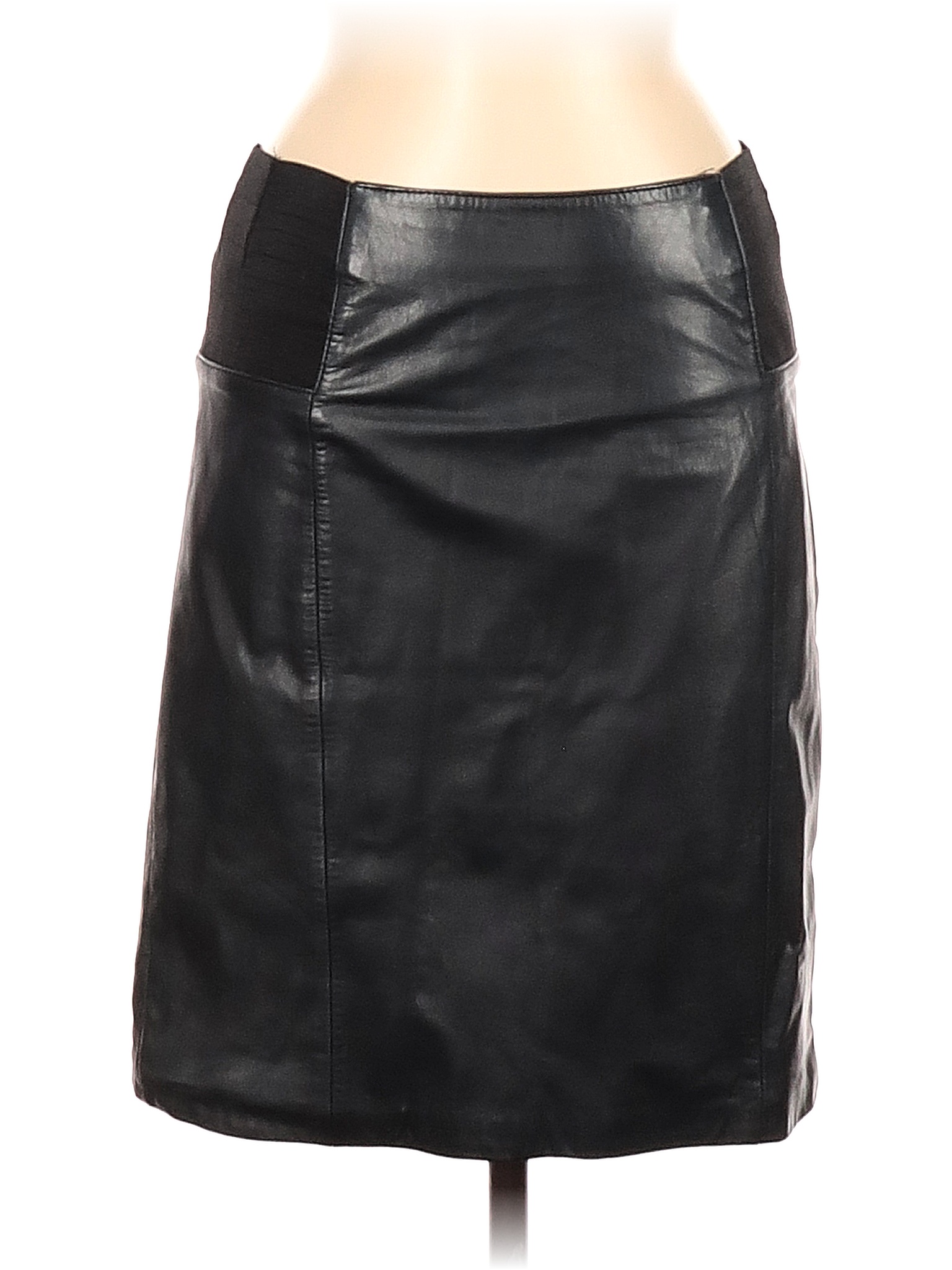 Pia Rucci Solid Black Leather Skirt Size 8 - 67% off | thredUP