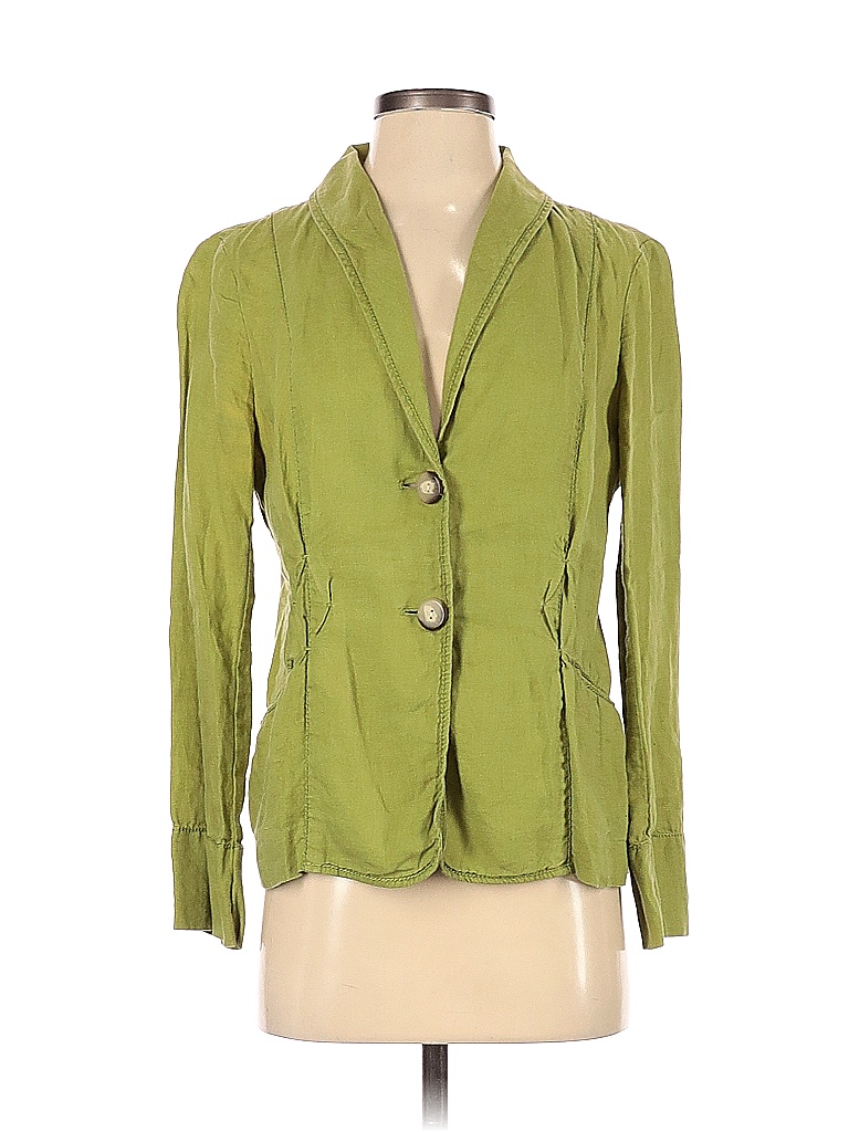 J Jill 100 Linen Solid Colored Green Blazer Size Xs 89 Off Thredup