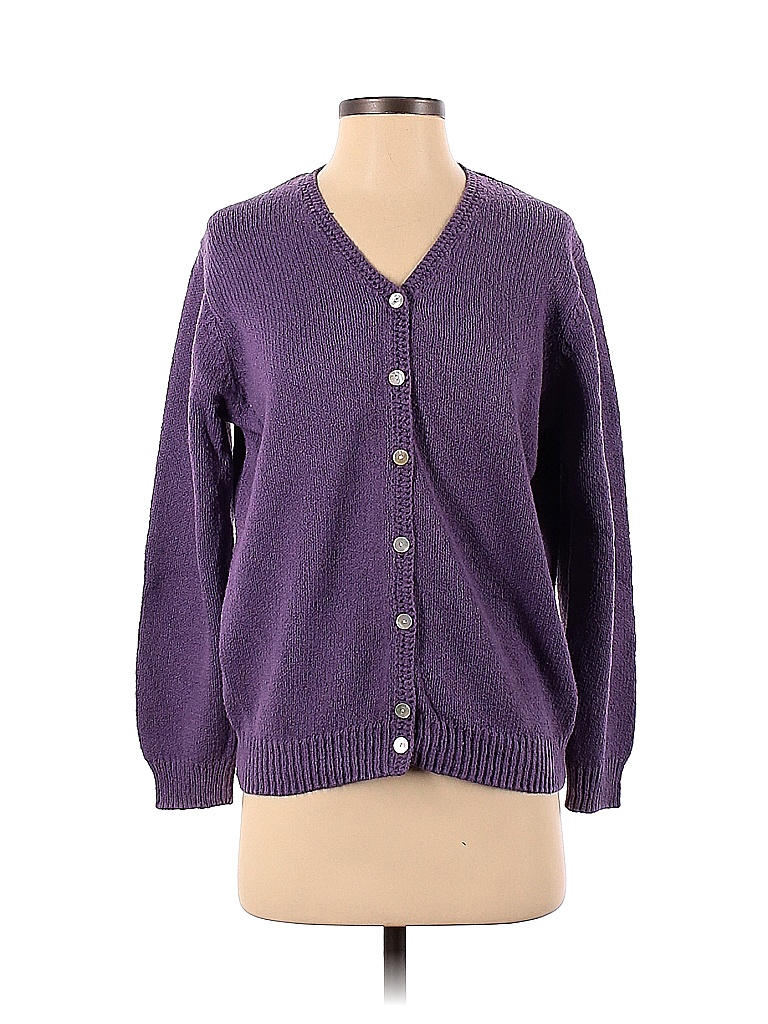 Appleseeds 100 Cotton Solid Purple Cardigan Size S 66 off thredUP