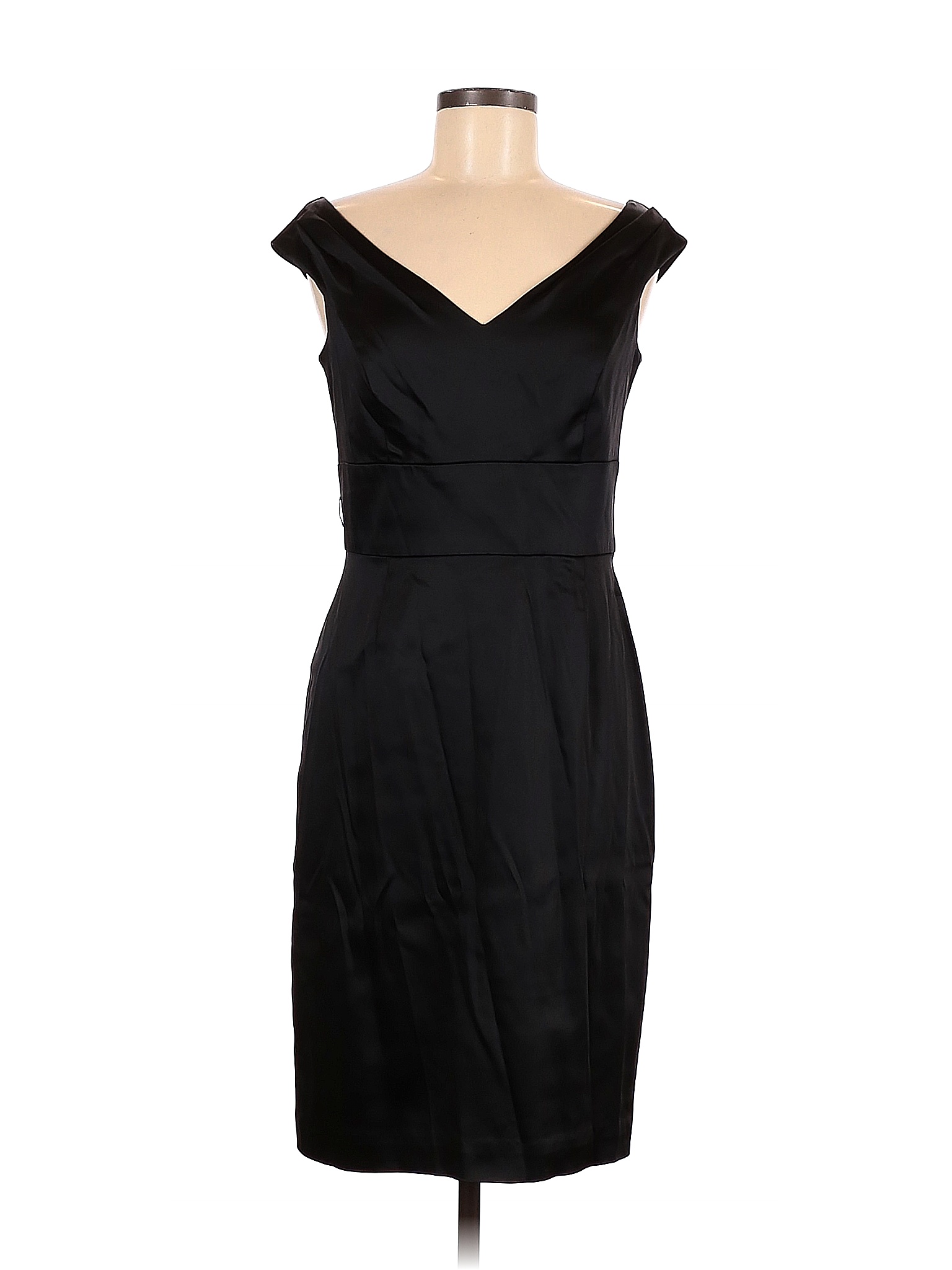 White House Black Market Solid Black Cocktail Dress Size 6 70 off