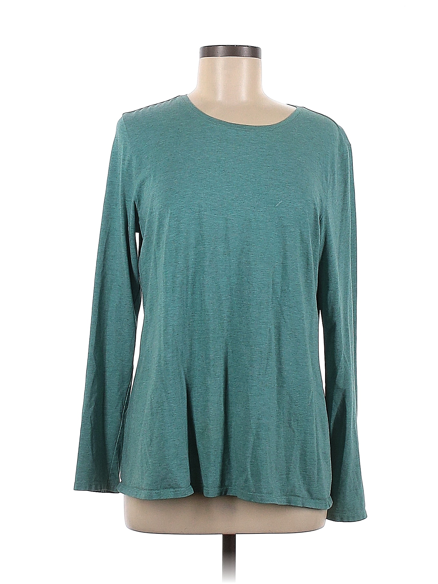 Purejill Solid Teal Long Sleeve T-Shirt Size M - 68% off | thredUP