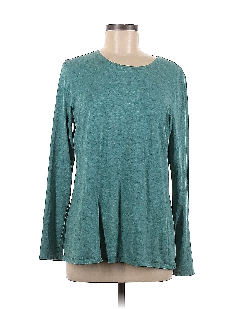 Purejill Solid Teal Long Sleeve T-Shirt Size M - 68% off | thredUP