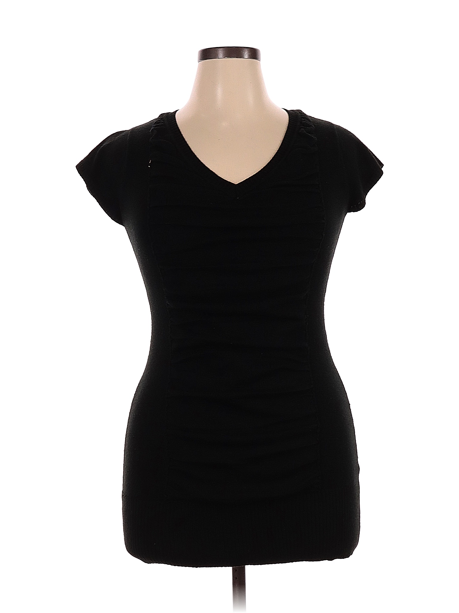 Gold Solid Metallic Black Casual Dress Size XL 78 off thredUP