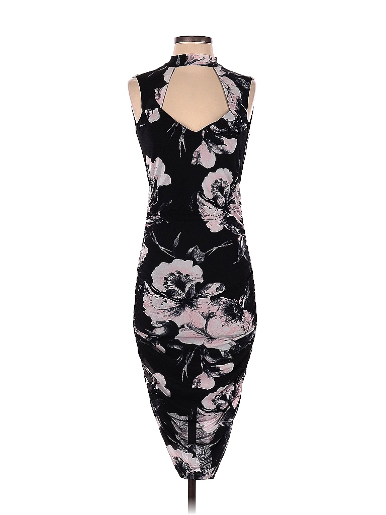 Venus Floral Motif Black Casual Dress Size XS - photo 1