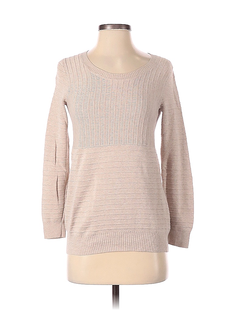 Madewell 100% Cotton Solid Color Block Tan Pullover Sweater Size XS ...