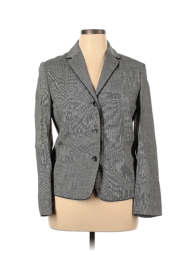 Casual Corner Solid Gray Blazer Size 14 71 off thredUP