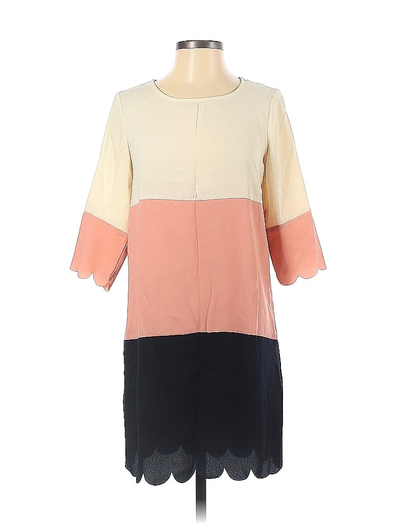 Shein Color Block Ivory Casual Dress Size S - photo 1