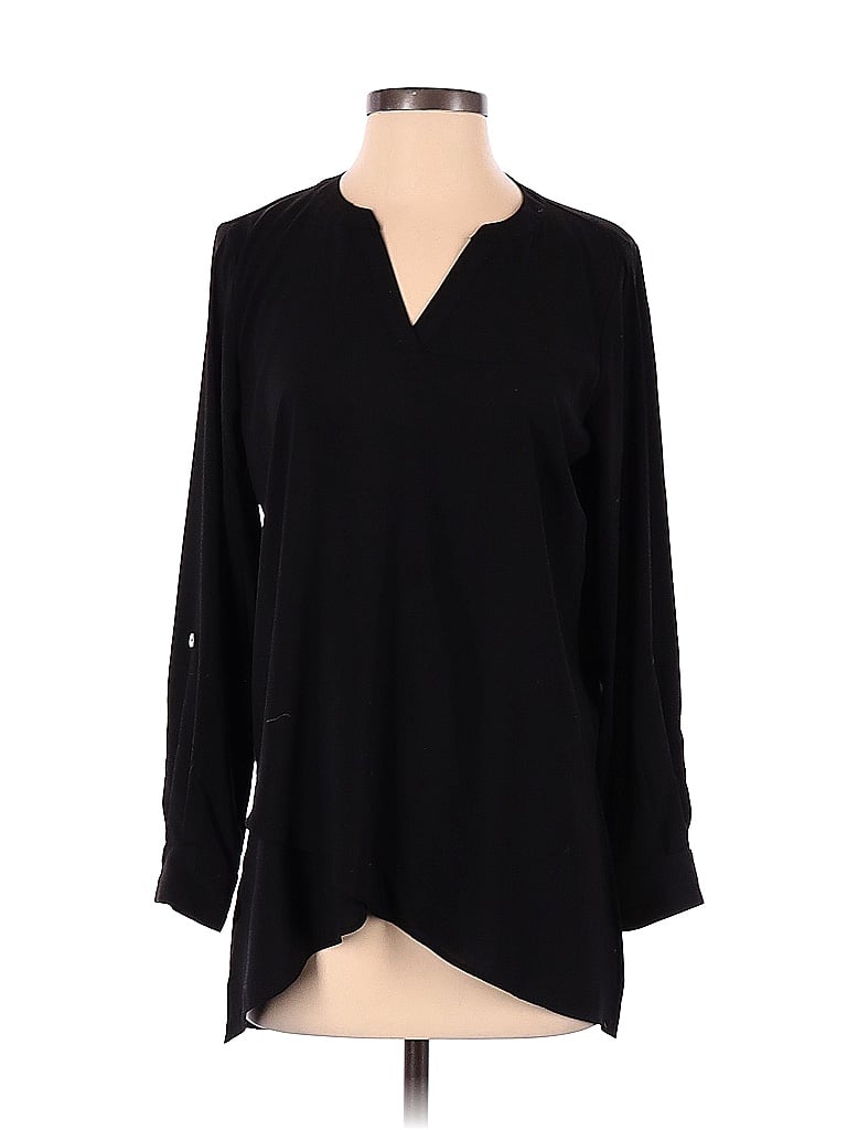 SUSAN GRAVER Pre-owned Long Sleeve Blouse In Black