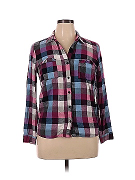 Charlotte Russe Long Sleeve Button-Down Shirt (view 1)