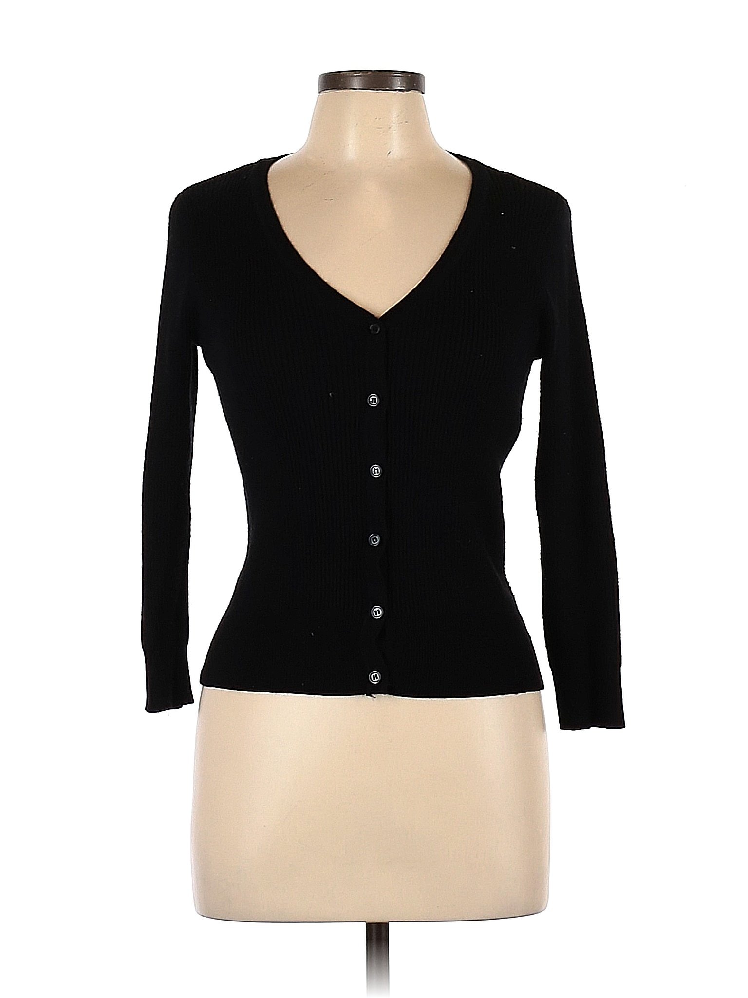 Ashley Stewart Solid Black Cardigan Size 12 (Plus) - 70% off | thredUP