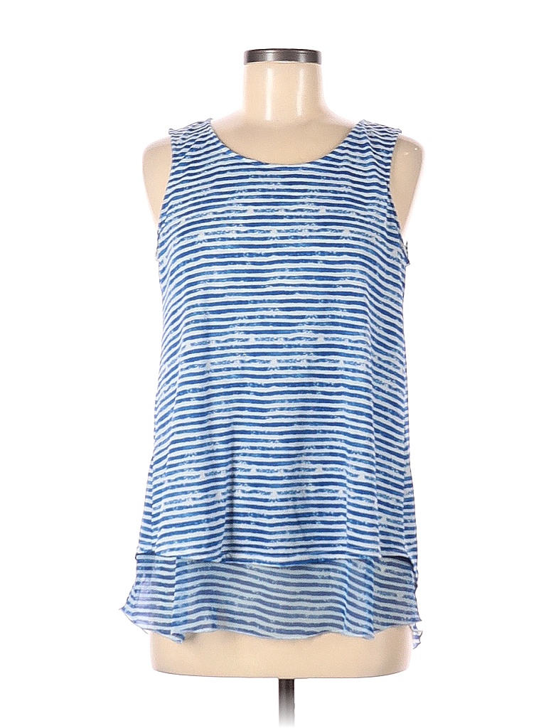 Peck & Peck Stripes Blue Sleeveless Blouse Size M - 75% off | thredUP