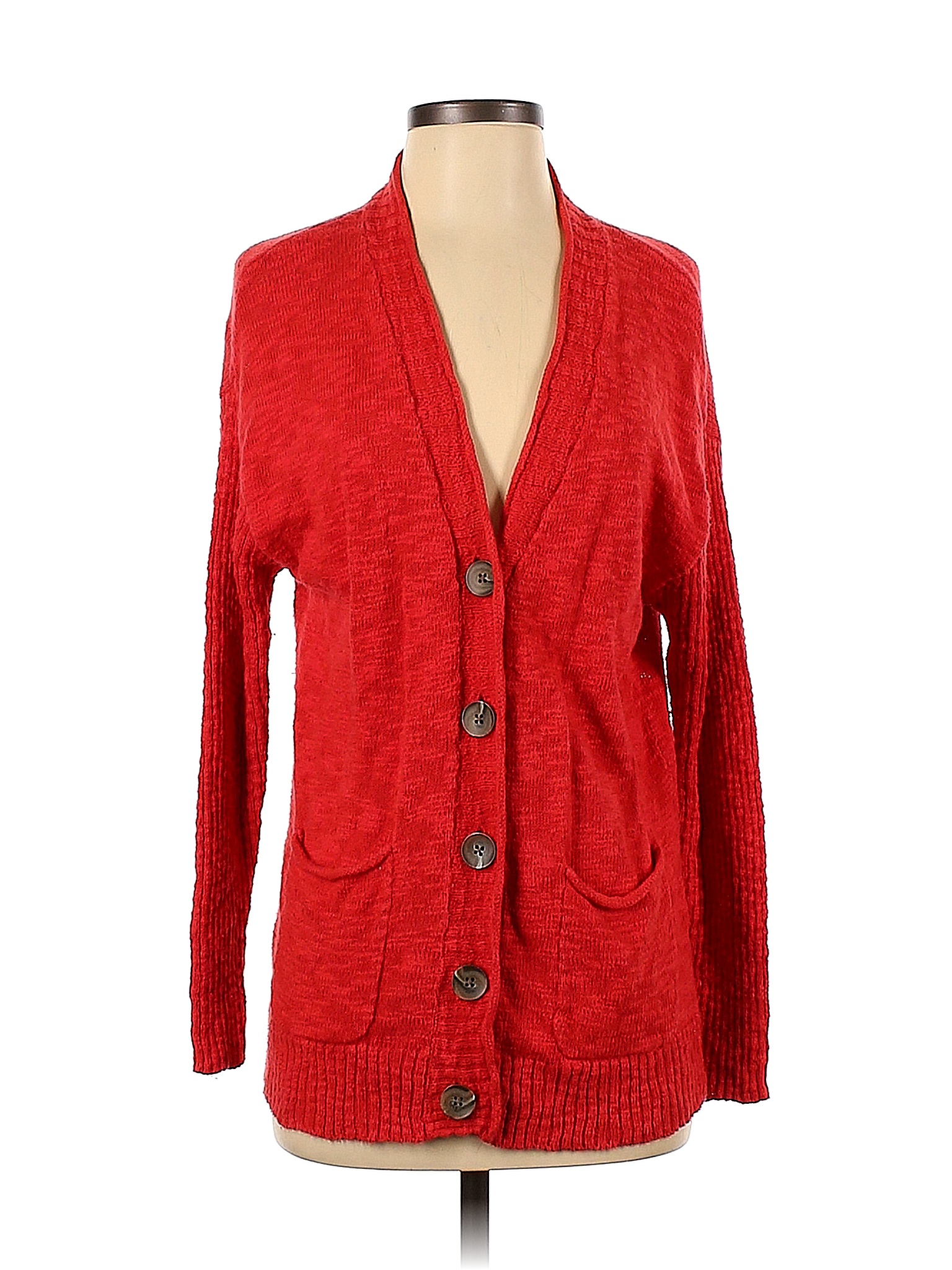 J Jill Solid Color Block Red Cardigan Size Xs 84 Off Thredup