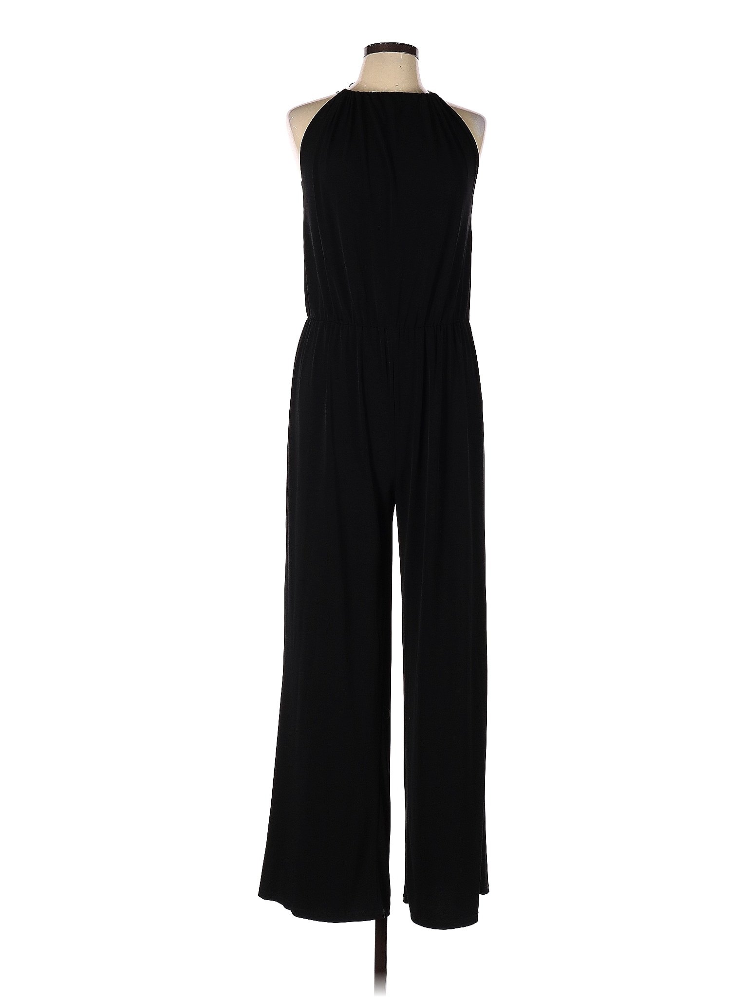 Tiana B. Solid Black Jumpsuit Size L - 64% off | thredUP