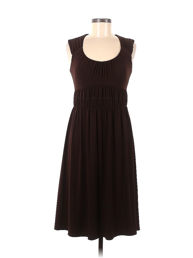 David Meister Solid Colored Brown Casual Dress Size 6 - photo 1