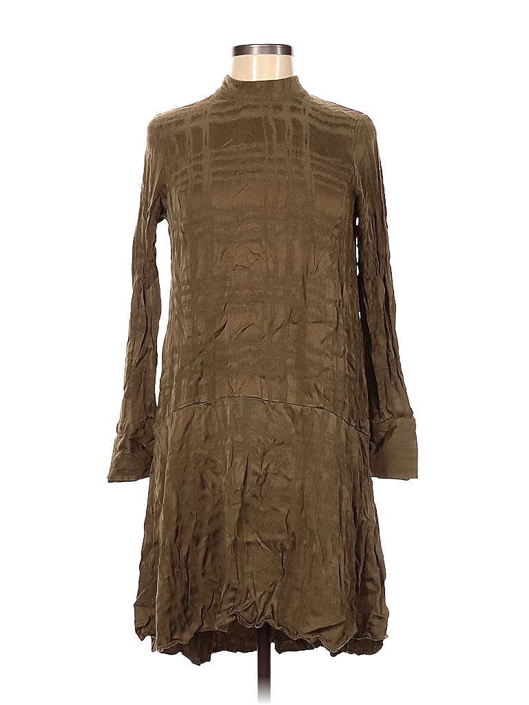 H&M Solid Green Casual Dress Size 6 78 off thredUP