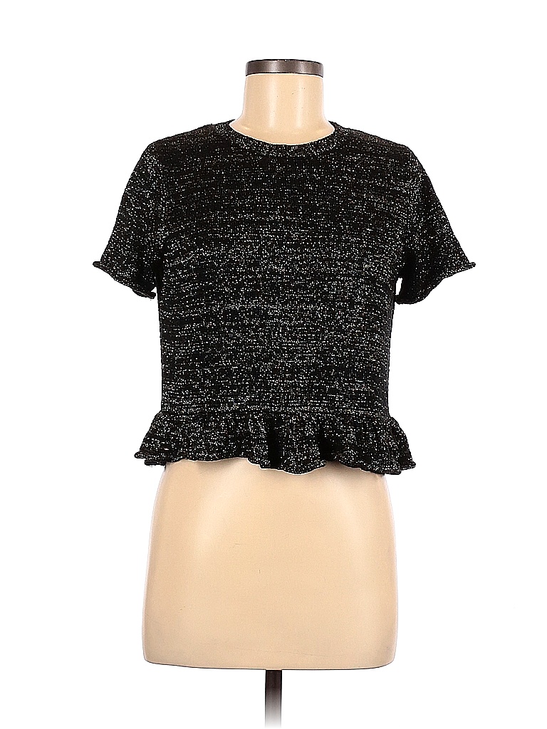 Zara Black Short Sleeve Top Size M 75 Off Thredup