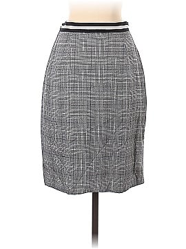 Slate & Willow Grey Plaid Wrap Skirt (view 2)