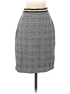 Slate & Willow Grey Plaid Wrap Skirt (view 2)