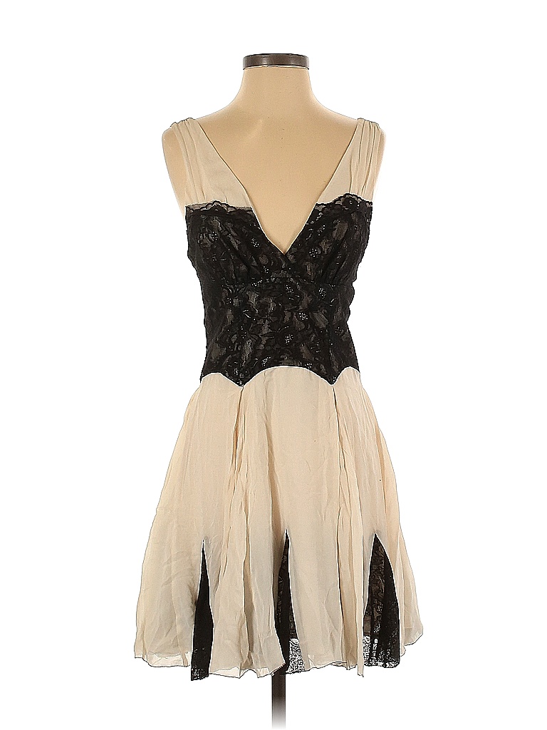 Bebe 100% Polyester Solid Black Ivory Cocktail Dress Size XS - 71% off ...