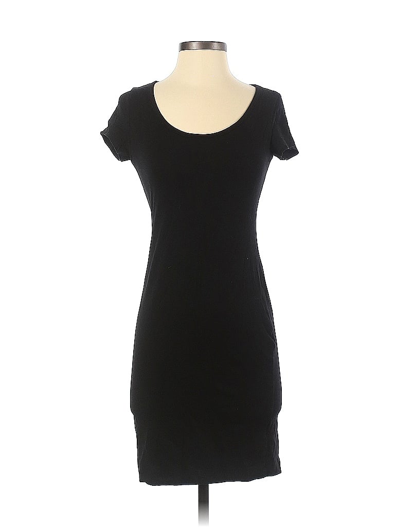H&M Solid Black Casual Dress Size S - photo 1