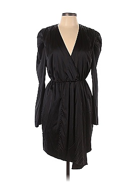 Kendall & Kylie Black Puff Sleeve V-Neck Dress (view 1)