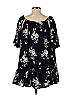 NLW Black Blue Short Sleeve Blouse Size S - photo 2