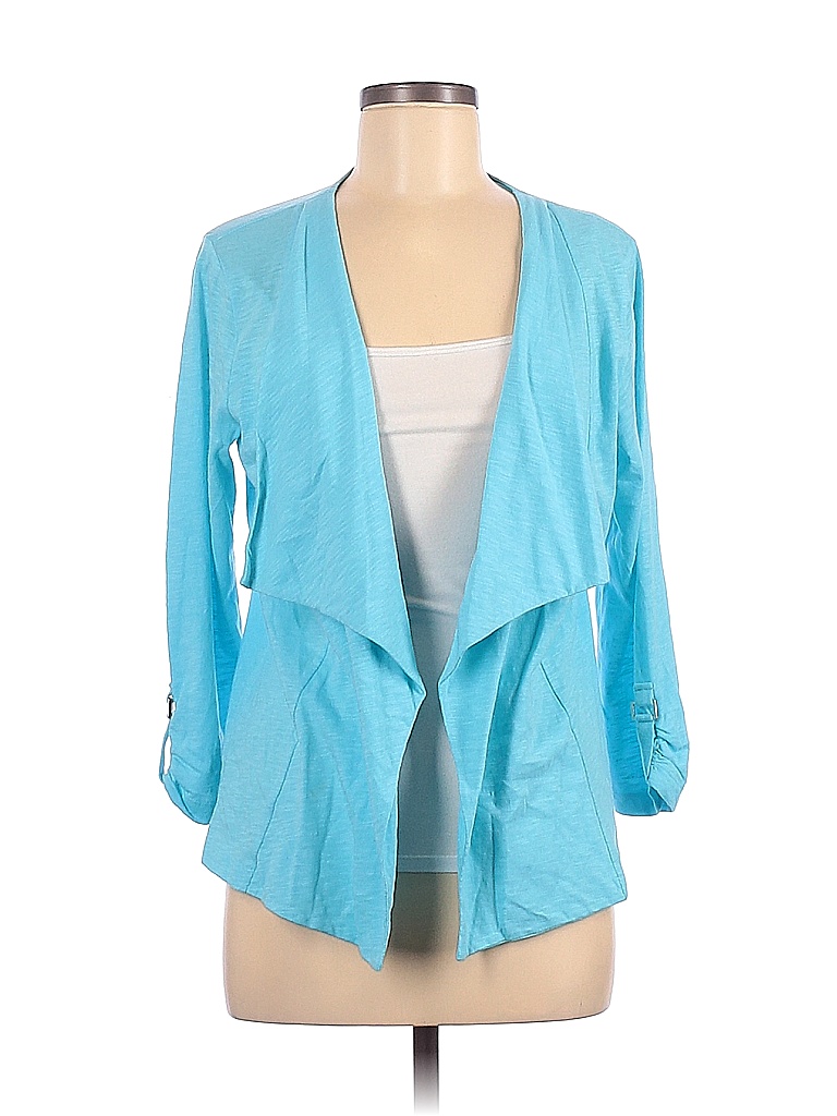 Draper's & Damon's Solid Blue Cardigan Size M - 68% off | thredUP