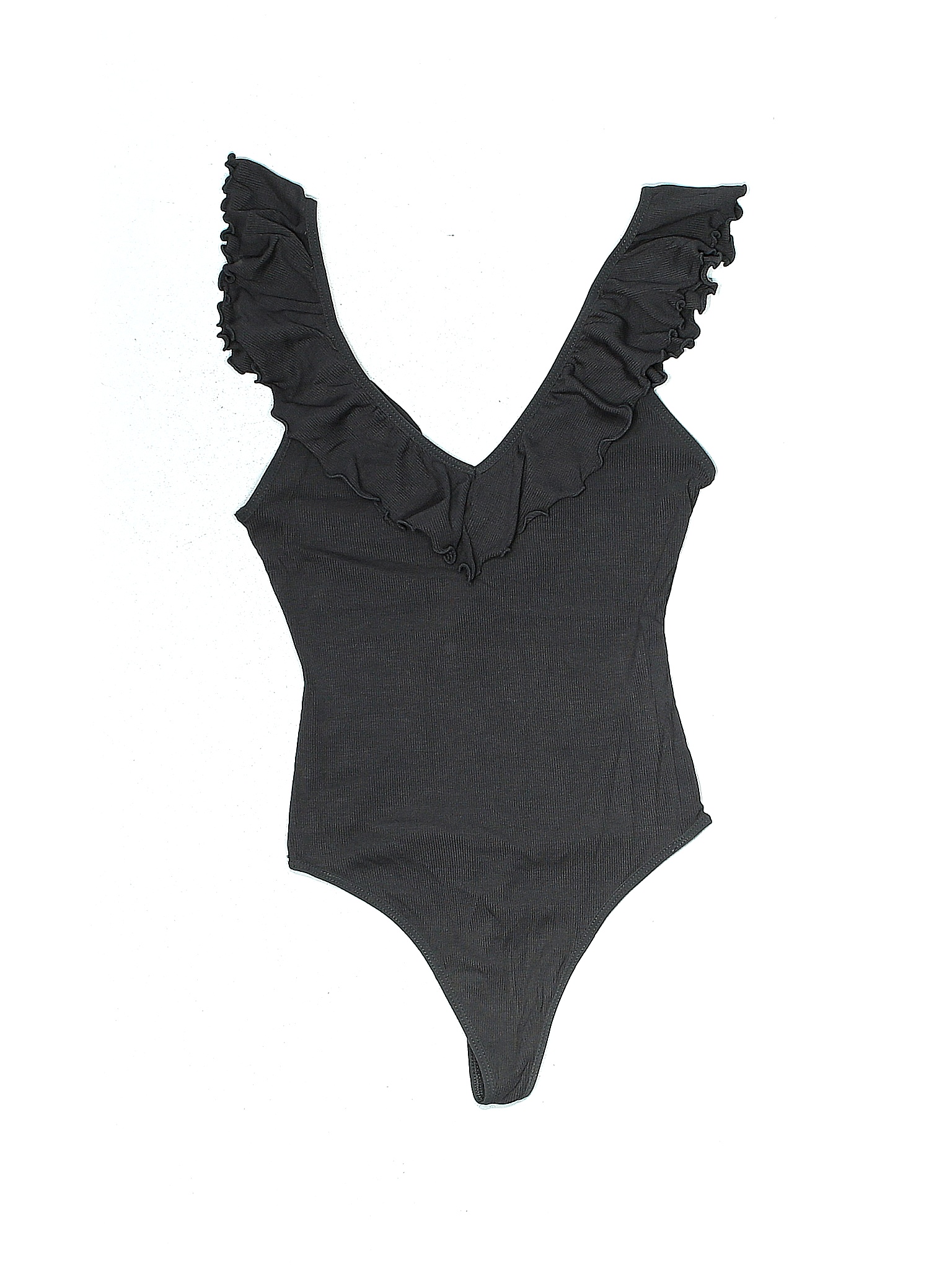 Wilfred Solid Black Gray One Piece Swimsuit Size S - 81% off | thredUP