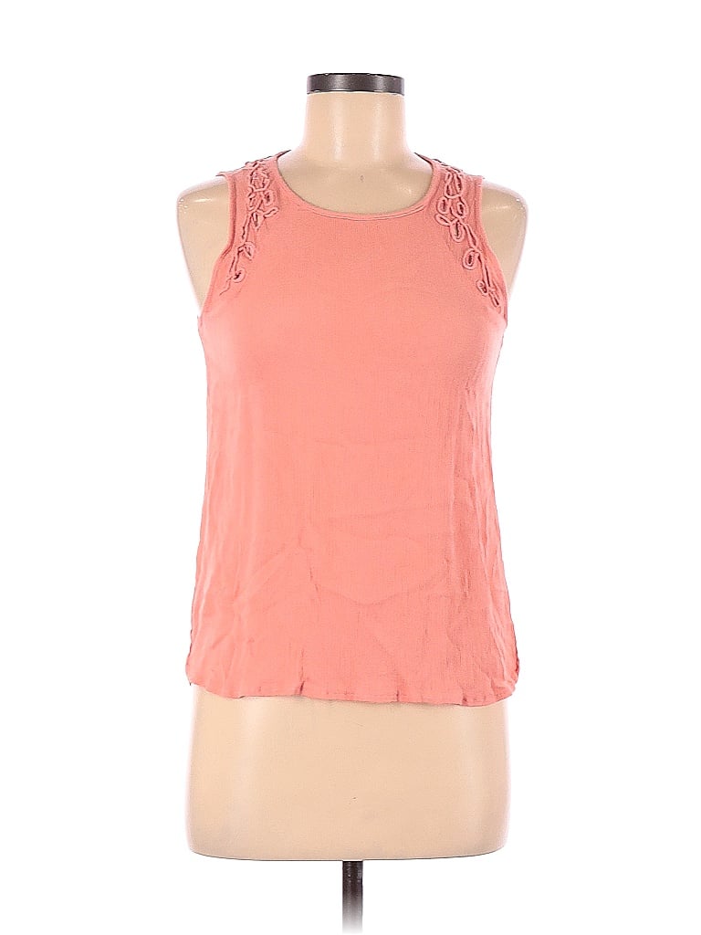 Pre-owned Alya Sleeveless Top Orange Halter Neckline Tops