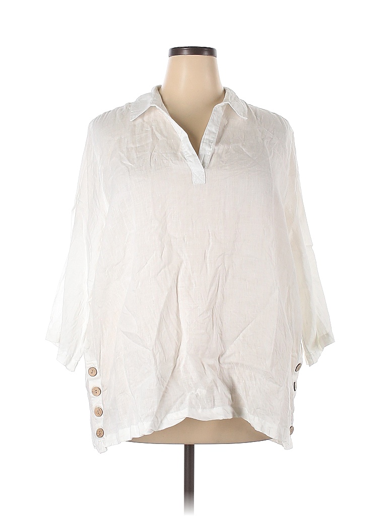 Chemisier Sigrid Olsen Vert Taille M - Occasion Très Bon état - Coupe Régulière Femme