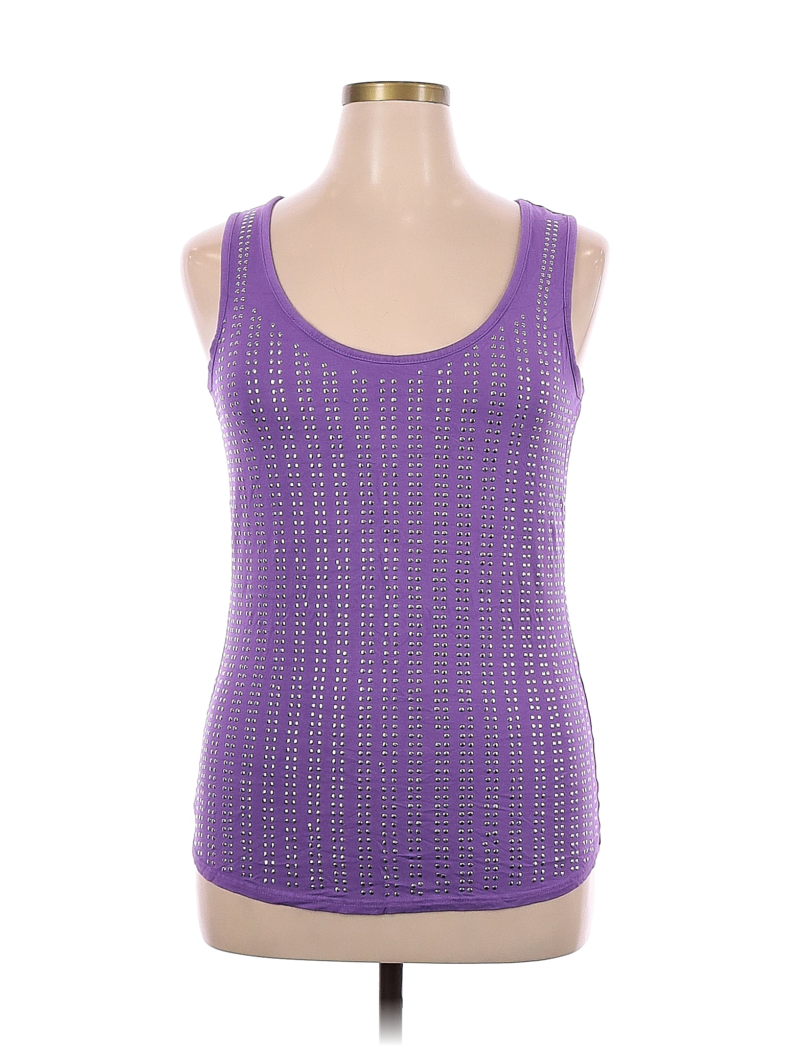 Ashley Stewart Solid Purple Tank Top Size 14 16 Plus Plus 71 Off