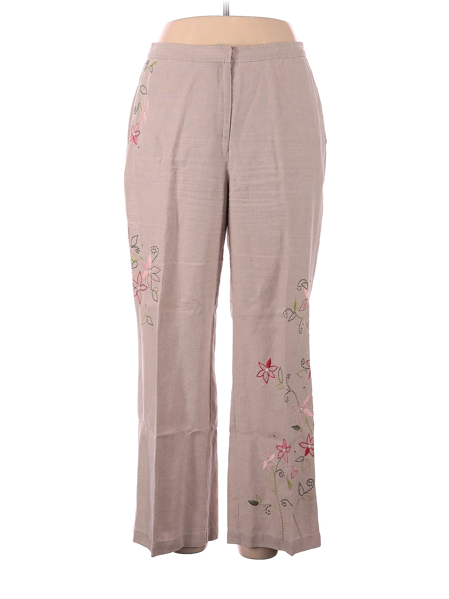 J.Jill 100 Linen Tan Linen Pants Size 14 76 off thredUP