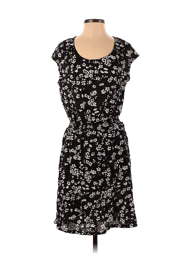 Daisy 100% Polyester Floral Motif Black Casual Dress Size S - photo 1