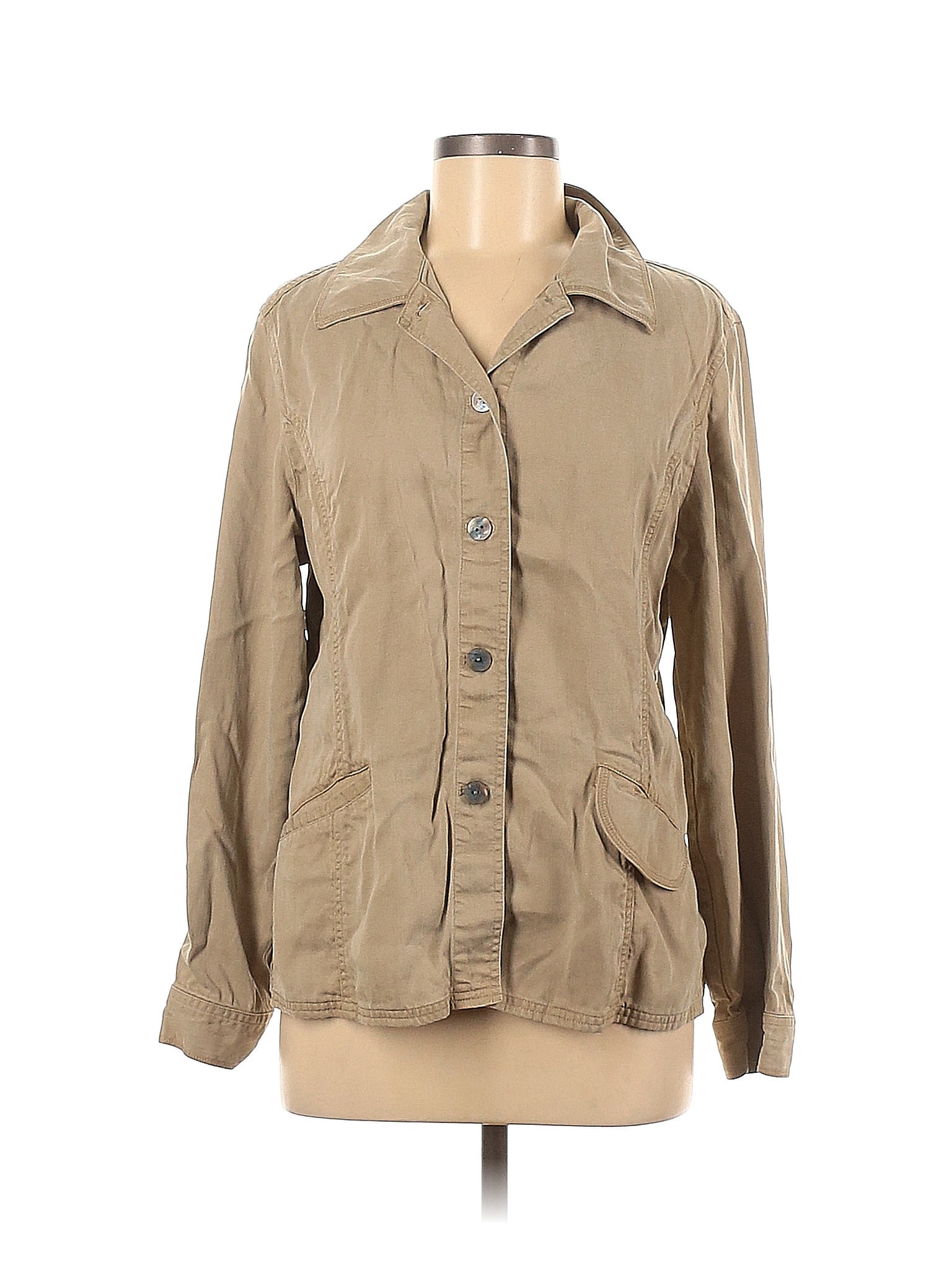 J.Jill 100% Tencel Lyocell Solid Colored Tan Jacket Size M - 89% off ...