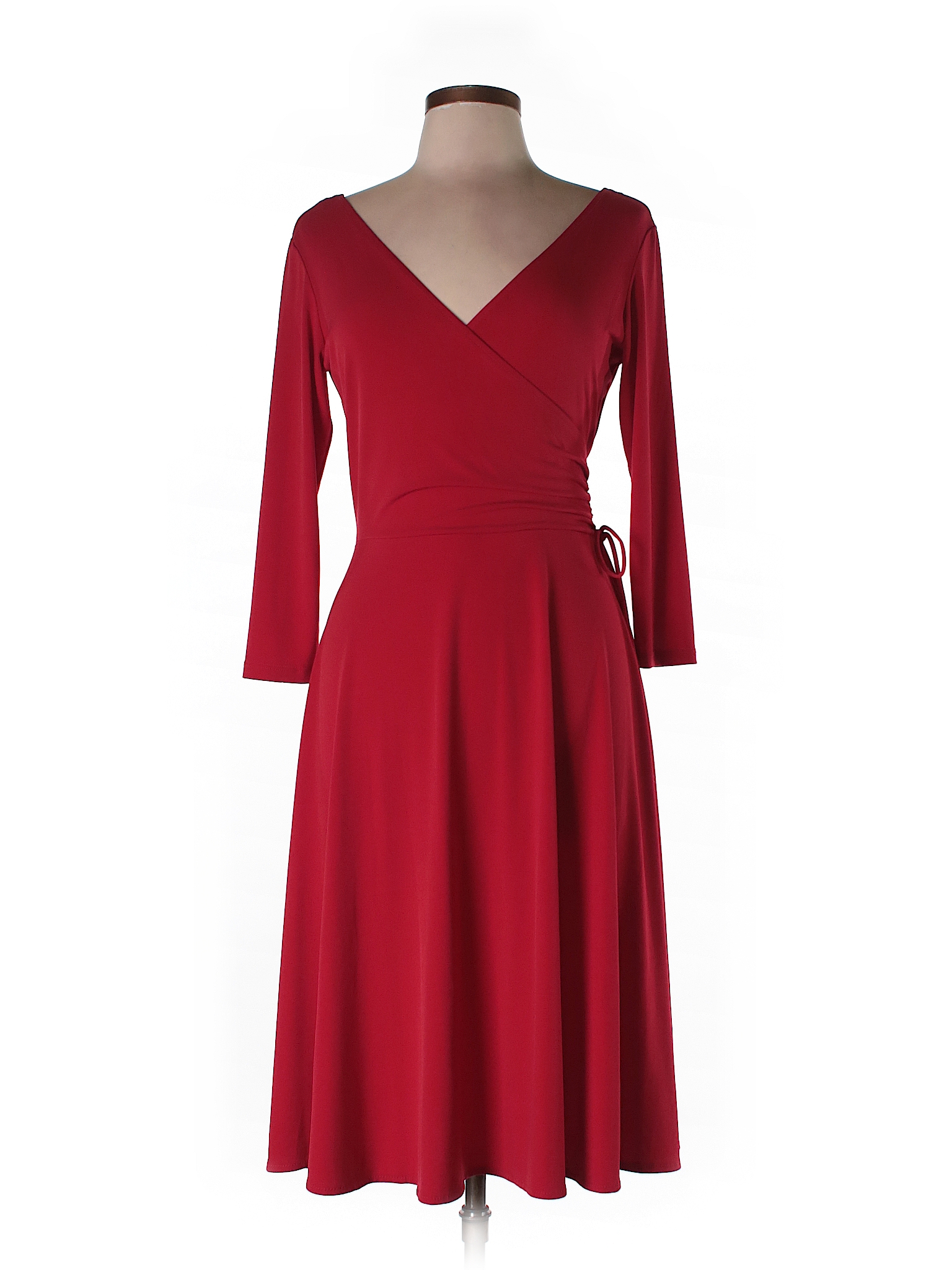 DressBarn Solid Red Cocktail Dress Size 12 - 75% off | thredUP