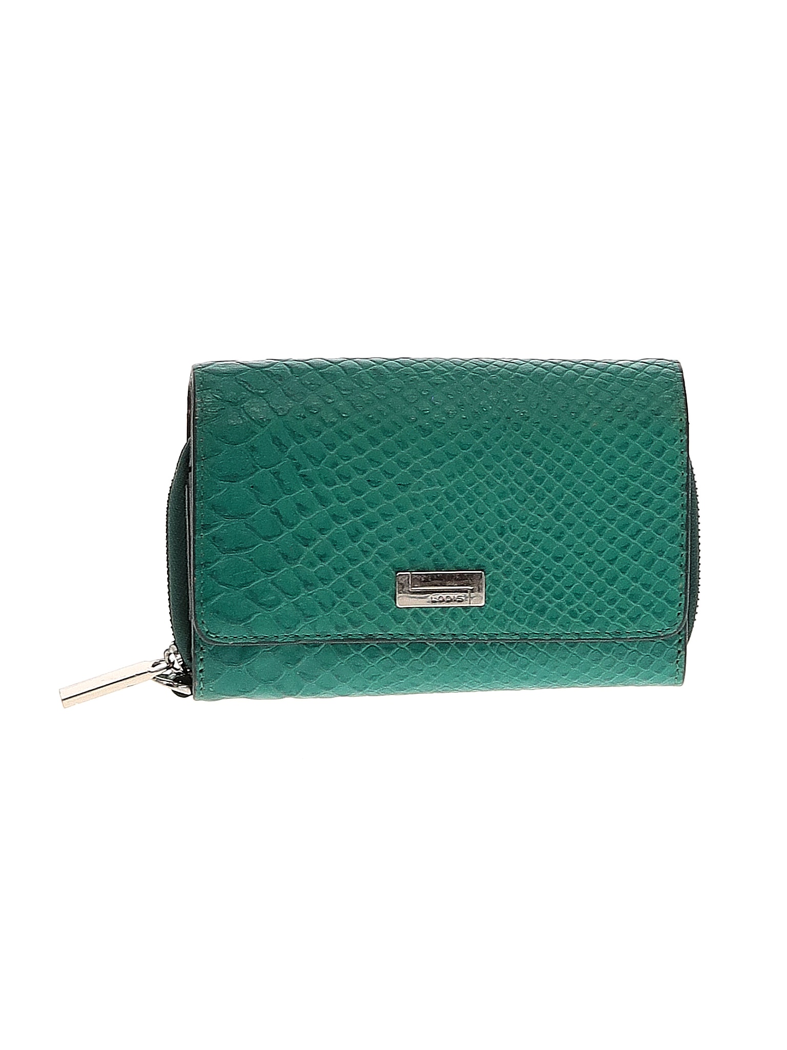 Lodis 100 Leather Solid Green Teal Leather Wallet One Size 71 off