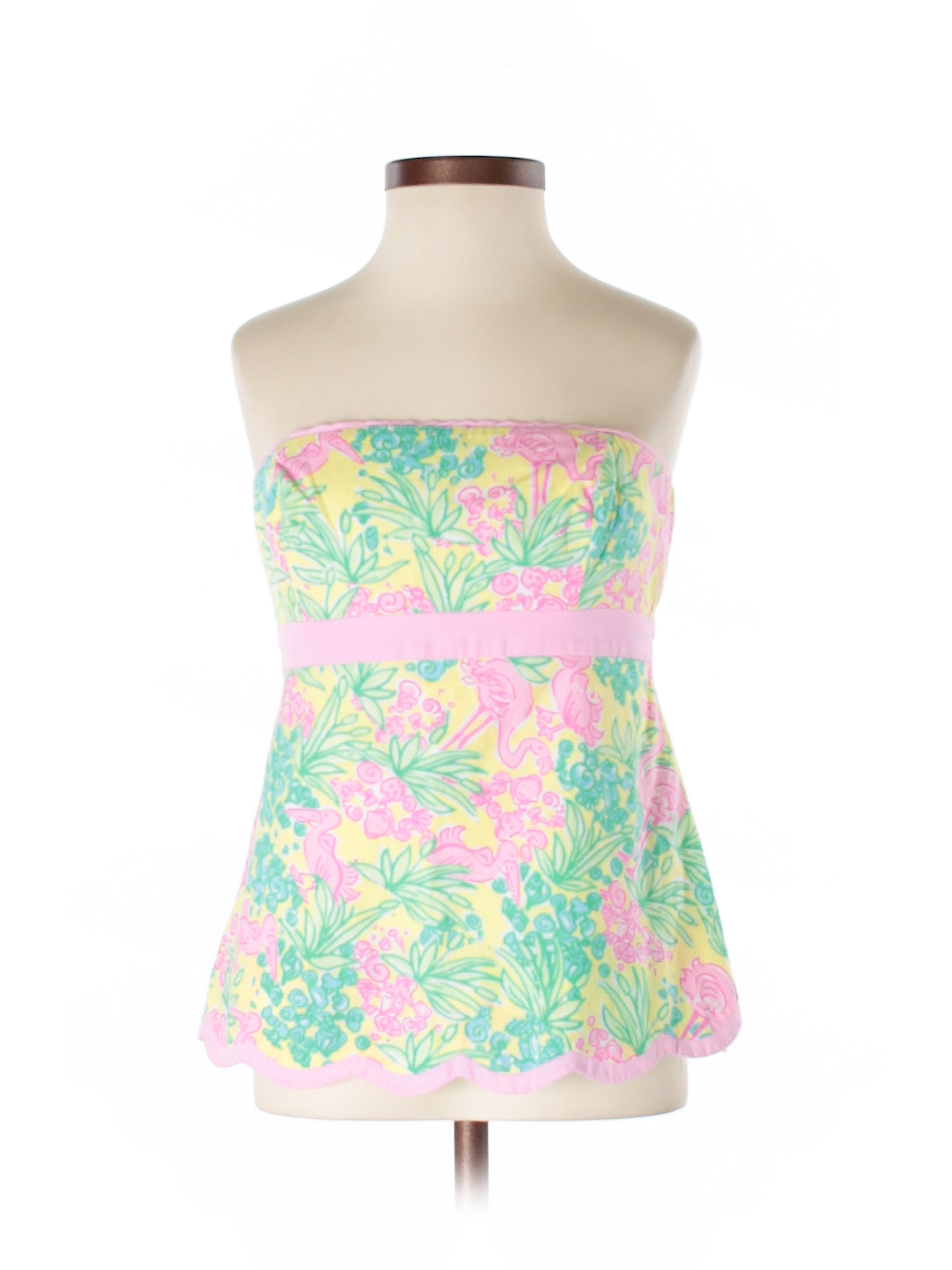 Lilly Pulitzer 100% Cotton Floral Yellow Tube Top Size 0 - 73% off ...