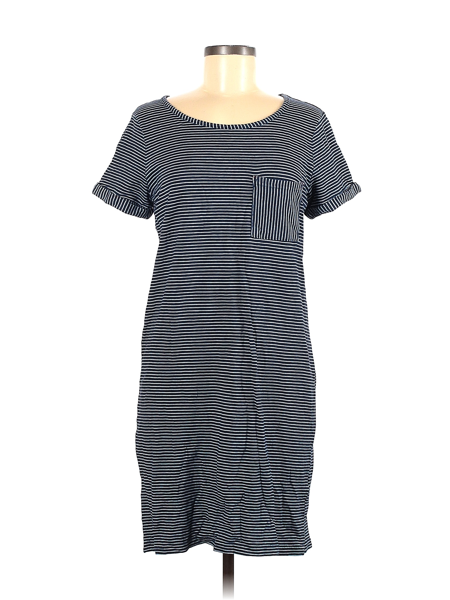 Jane and Delancey 100% Cotton Stripes Blue Casual Dress Size S - 80% ...