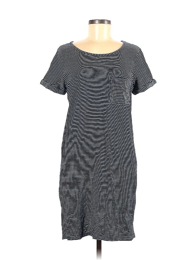 Jane And Delancey 100 Cotton Stripes Blue Casual Dress Size S 80