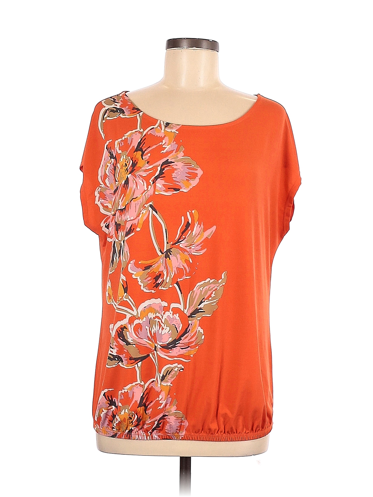 The Limited Solid Orange Short Sleeve Top Size M 73 Off Thredup