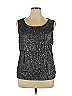 Connected Apparel Silver Sleeveless Top Size 16 - photo 1