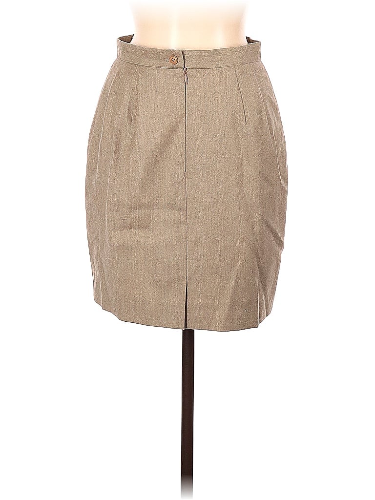 Pre-owned Giorgio Armani Wool Skirt In Brown